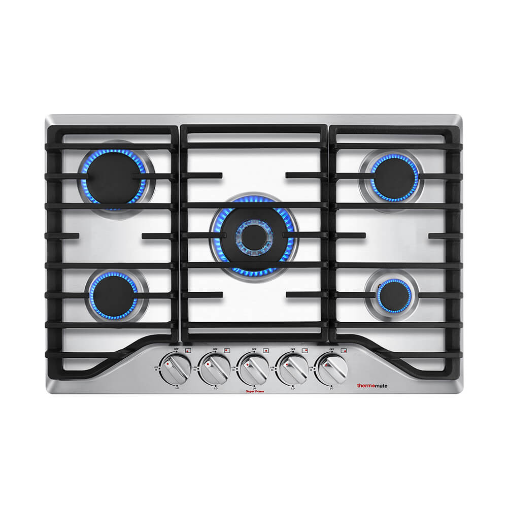 Thermomate 30'' Built-In Gas Cooktop w/ 5 SABAF Burners