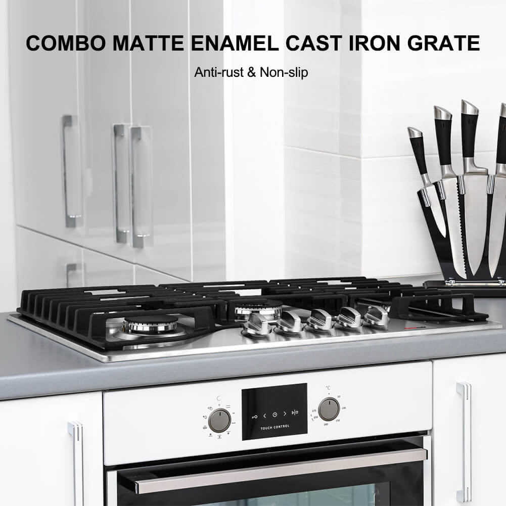 Thermomate 36'' Built-In Gas Cooktop w/ SABAF Burners