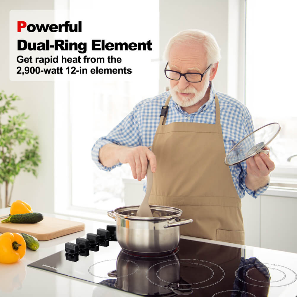 Thermomate 36'' Built-In Ceramic Cooktop - Knob Control