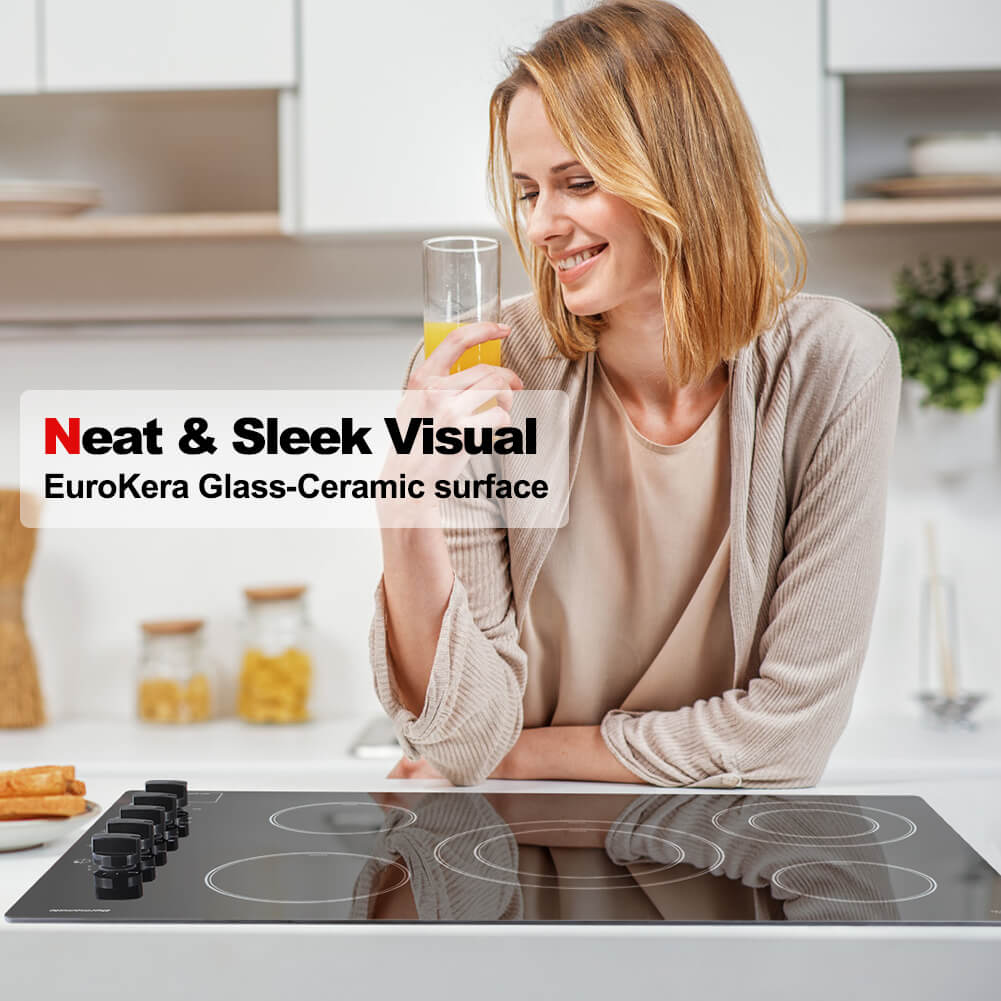Thermomate 36'' Built-In Ceramic Cooktop - Knob Control