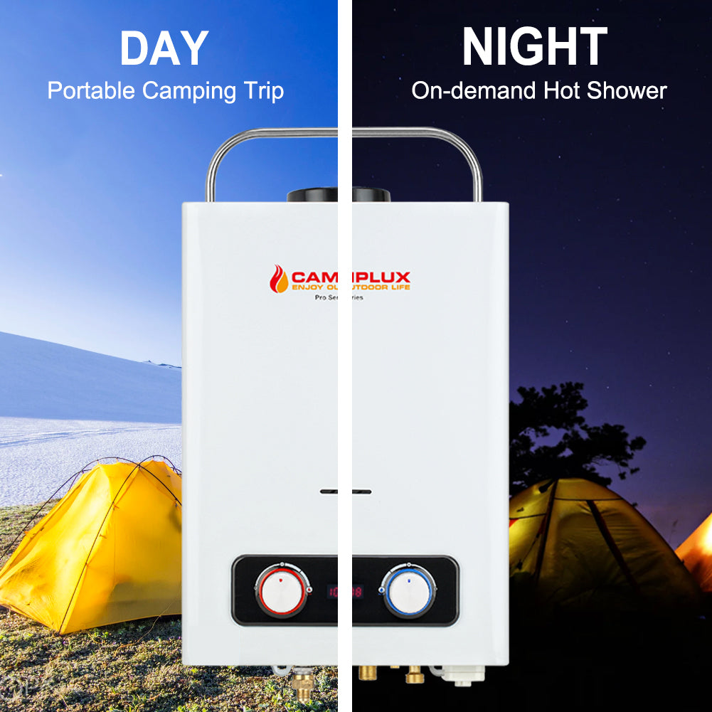 Camplux Outdoor Tankless Propane Water Heater - 1.58 GPM