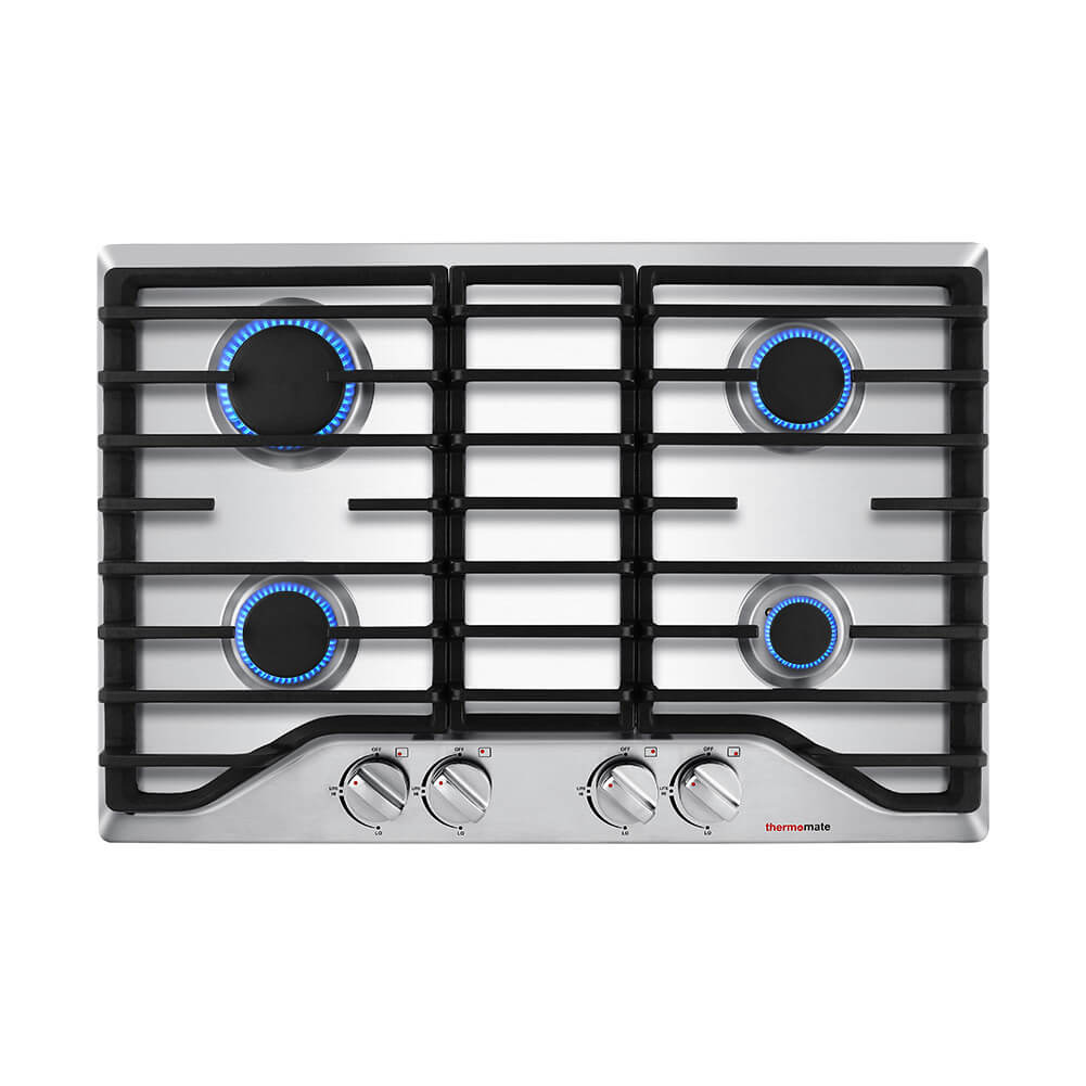 Thermomate 30'' Built-In Gas Cooktop w/ 4 SABAF Burners