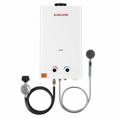 Gasland Outdoor Portable Tankless Water Heater - 3.18GPM 12L - White