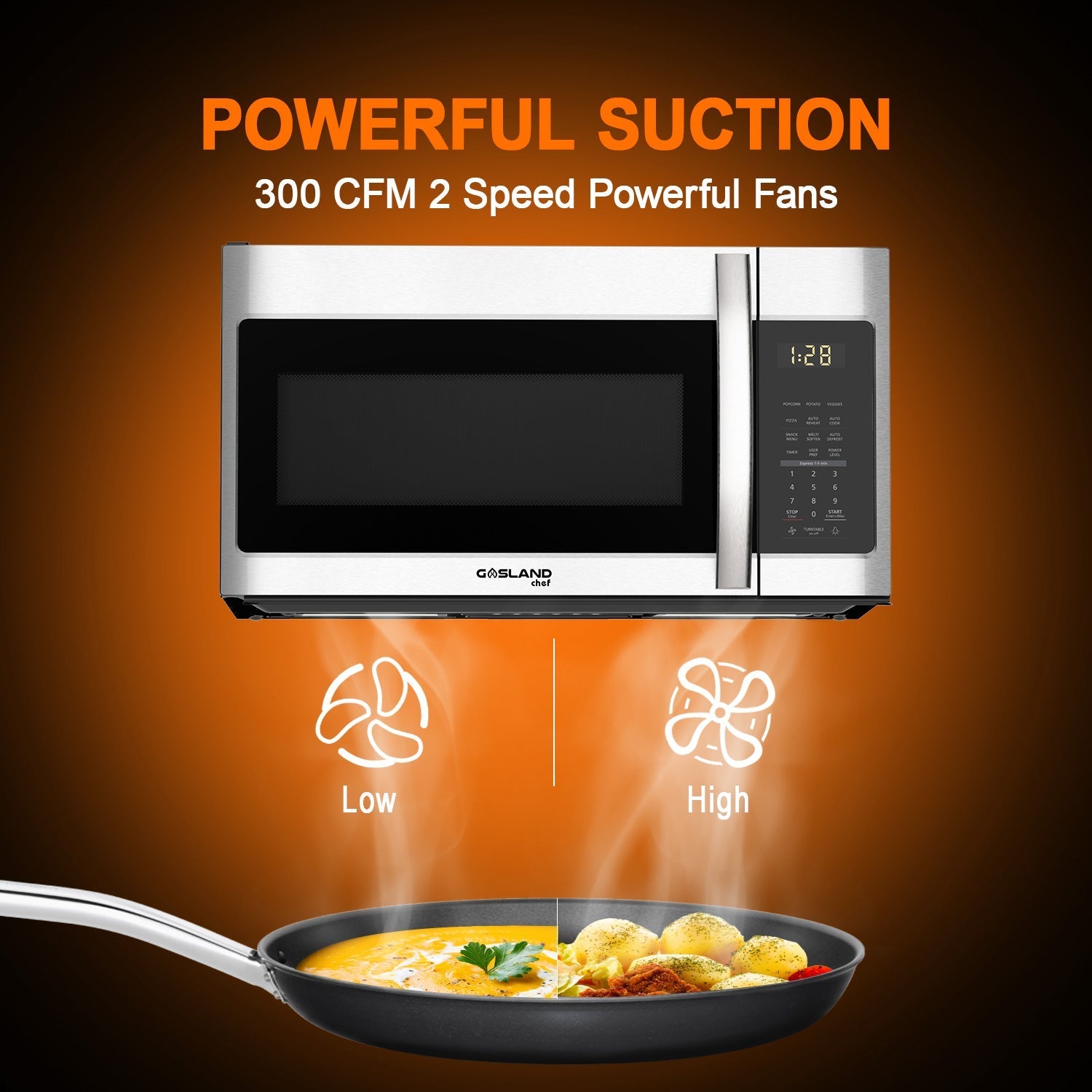 Gasland Chef 30'' Over-the-Range Microwave Oven - Silver