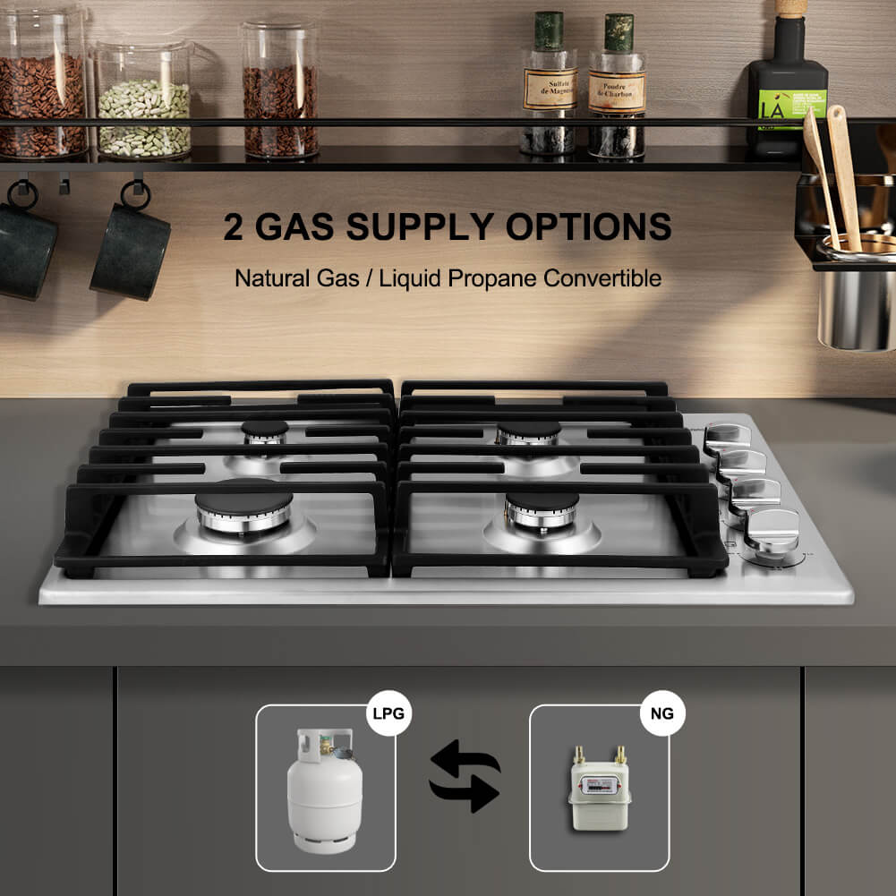 Thermomate 30'' Built-In Gas Cooktop w/ SABAF Burners