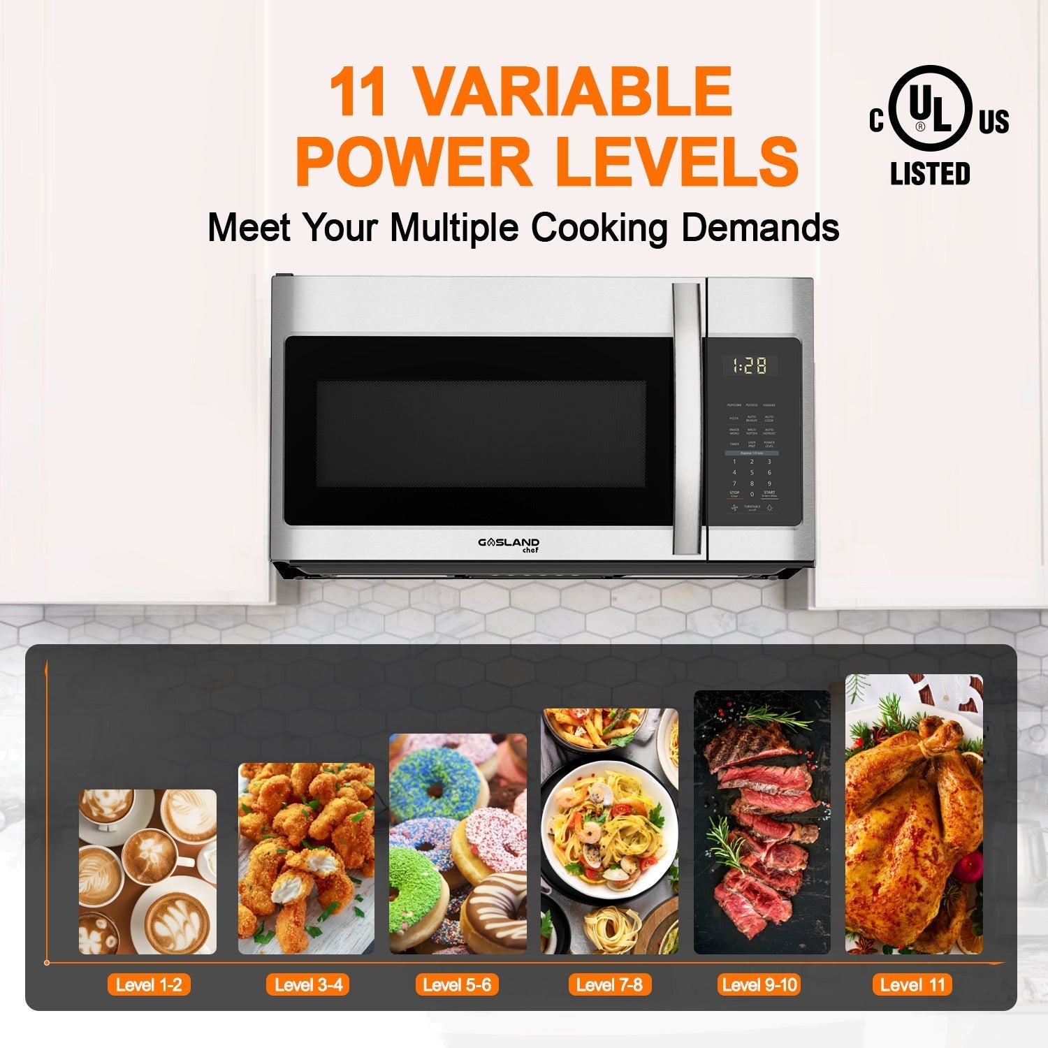 Gasland Chef 30'' Over-the-Range Microwave Oven - Silver