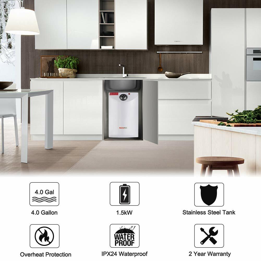 Thermoflow Mini Tank Electric Water Heater - 4 Gallons