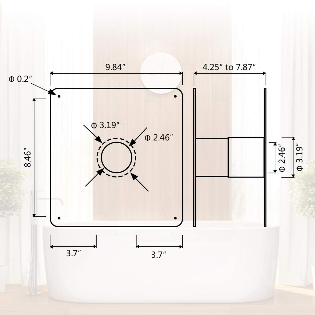Camplux 2.36'' (60mm) Wall Thimble - Stainless Steel