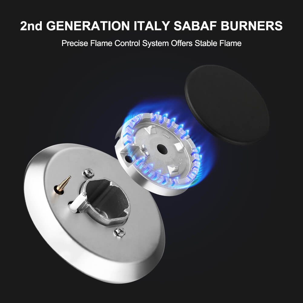 Thermomate 30'' Built-In Gas Cooktop w/ 4 SABAF Burners
