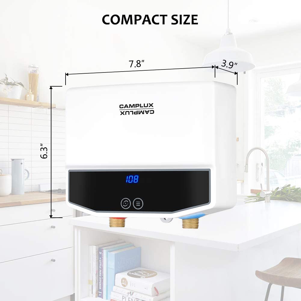 Camplux Point-of-Use Electric Tankless Water Heater - 3.5kW 120V