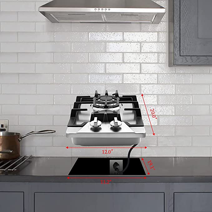 Gasland Chef 12'' Pro Style Dual Burners Gas Cooktop