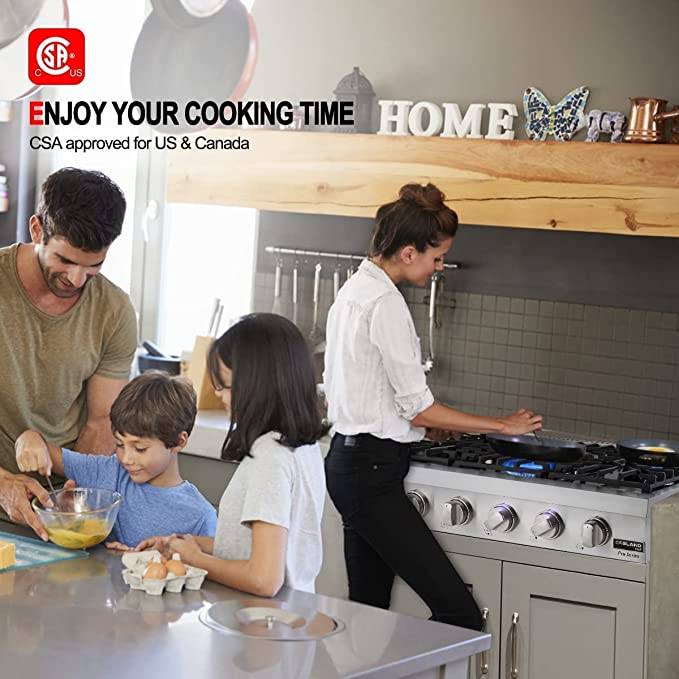 Gasland Chef 36'' Gas Cooktop w/ 6 Recessed Sealed Burners