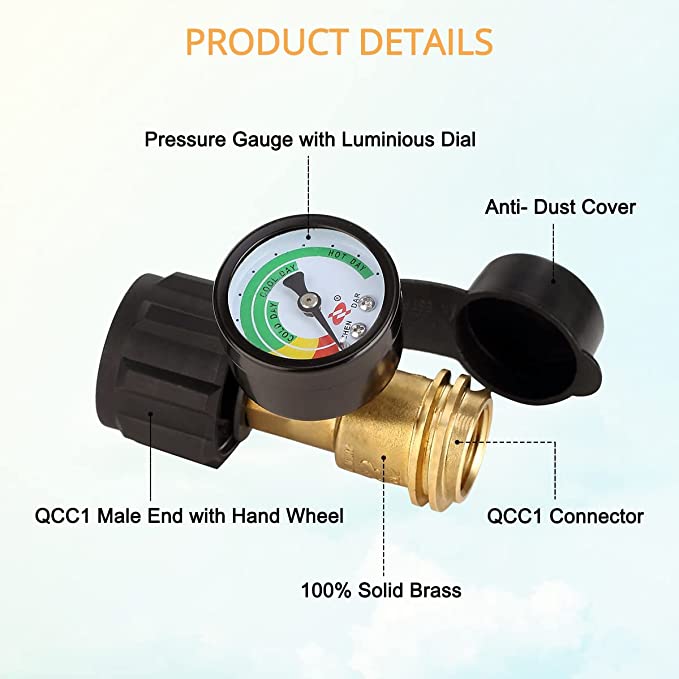 Gasland Accurate Propane Tank Gauge Level Indicator - 5-40lb LP Tank
