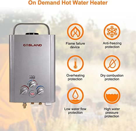 Gasland Outdoor 6L 1.58GPM Propane Water Heater for RV Camping