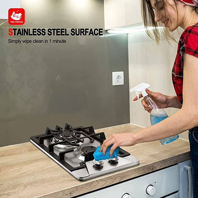 Gasland Chef 12'' Pro Style Dual Burners Gas Cooktop
