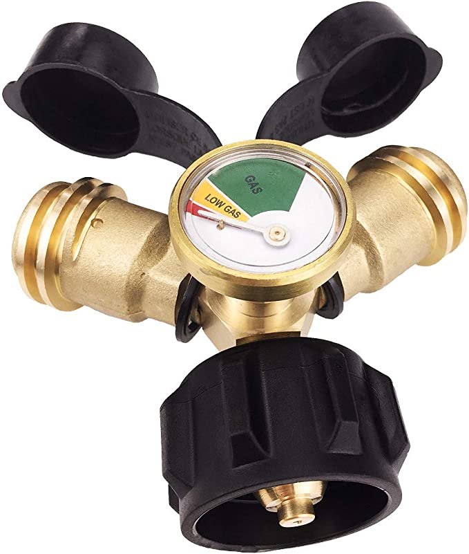 Gasland Propane Tank Gauge - 2 Way Propane Tank Splitter Adapter
