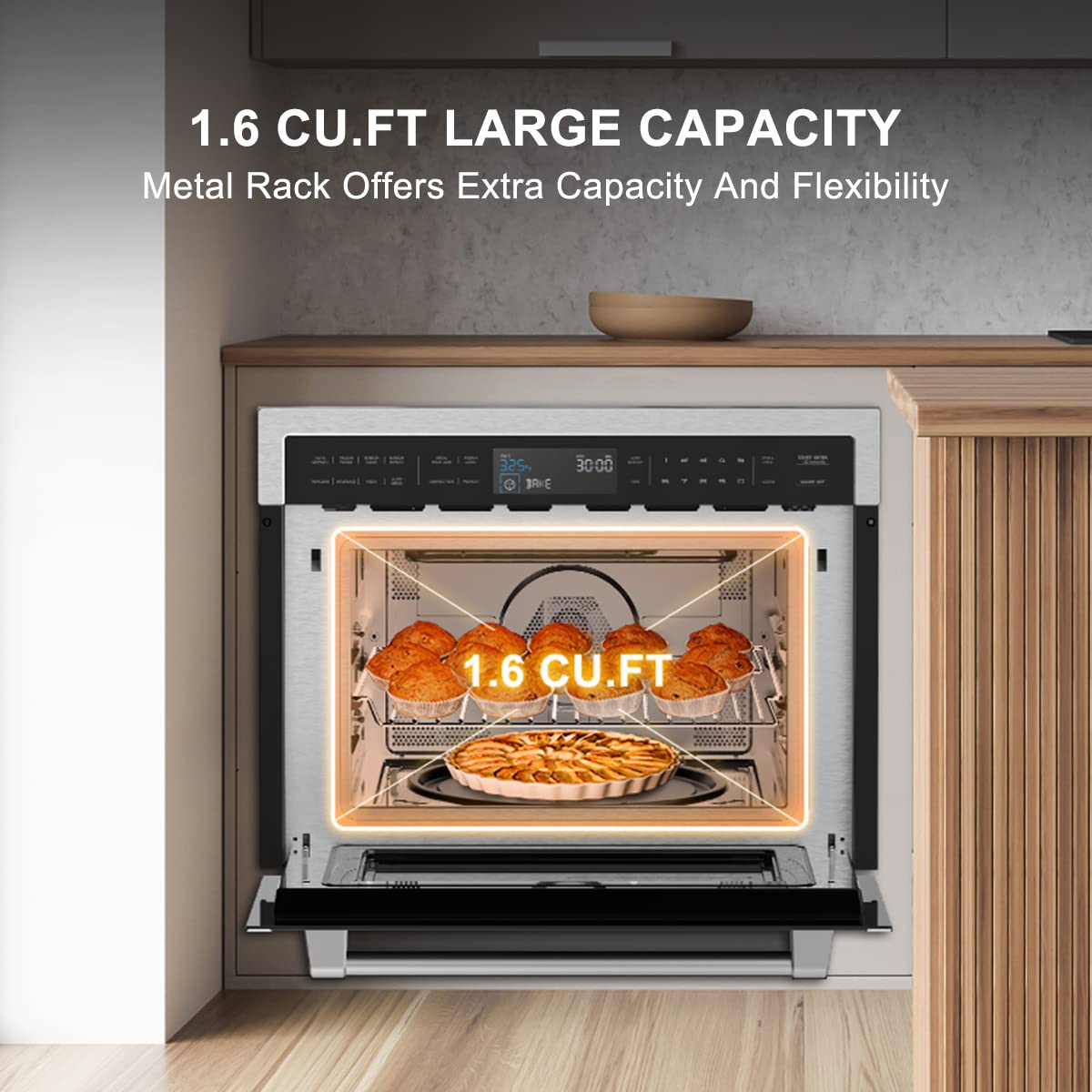 Gasland Chef 24'' Built-in Convection Microwave Oven - Silvery