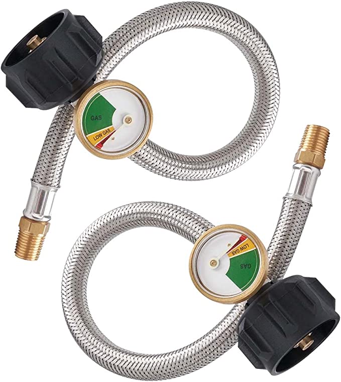Gasland 12 Inch RV Propane Hose with Gauge