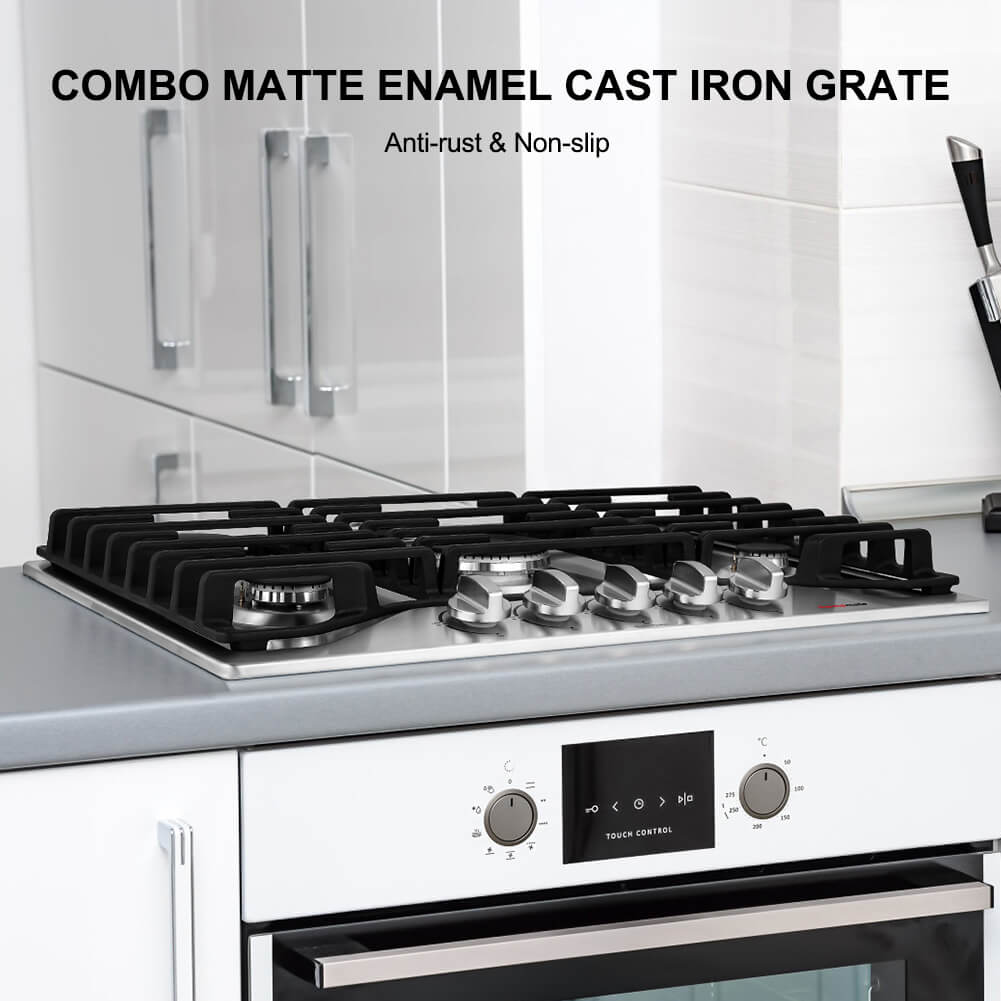 Thermomate 30'' Built-In Gas Cooktop w/ 5 SABAF Burners