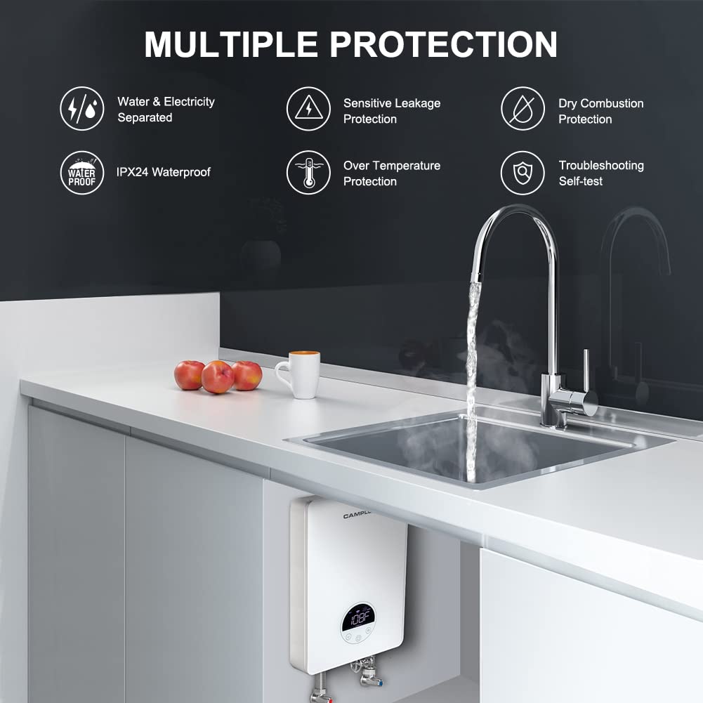 Camplux Electric Water Heater - White - 6kW & 240V
