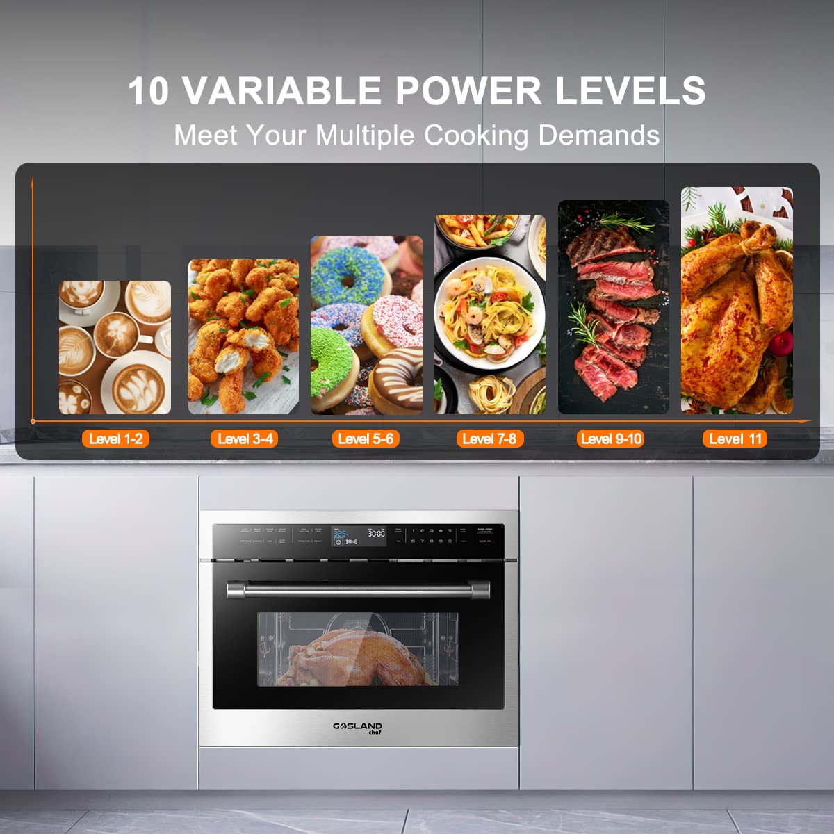 Gasland Chef 24'' Built-in Convection Microwave Oven - Silvery