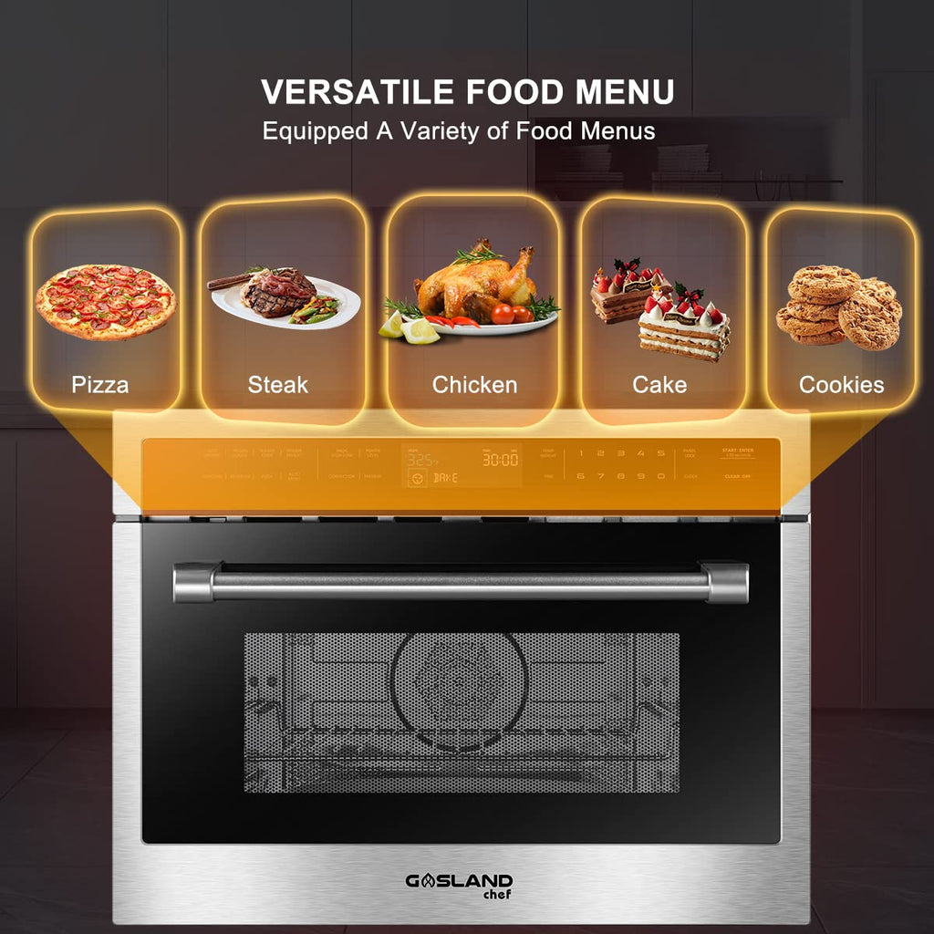 Gasland Chef 24'' Built-in Convection Microwave Oven - Silvery