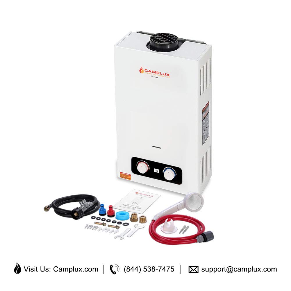 Camplux Outdoor Tankless Propane Water Heater - 2.64 GPM