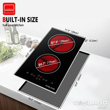 Gasland Chef 12'' Ceramic Cooktop Sensor Touch Control - Black