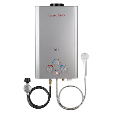 Gasland Outdoor Portable Tankless Water Heater - 2.64GPM 10L - Silver