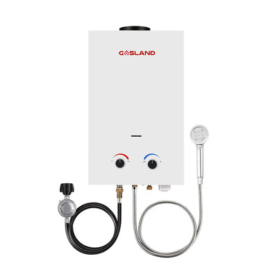 Gasland Outdoor Portable Tankless Water Heater - 2.11 GPM 8L - White