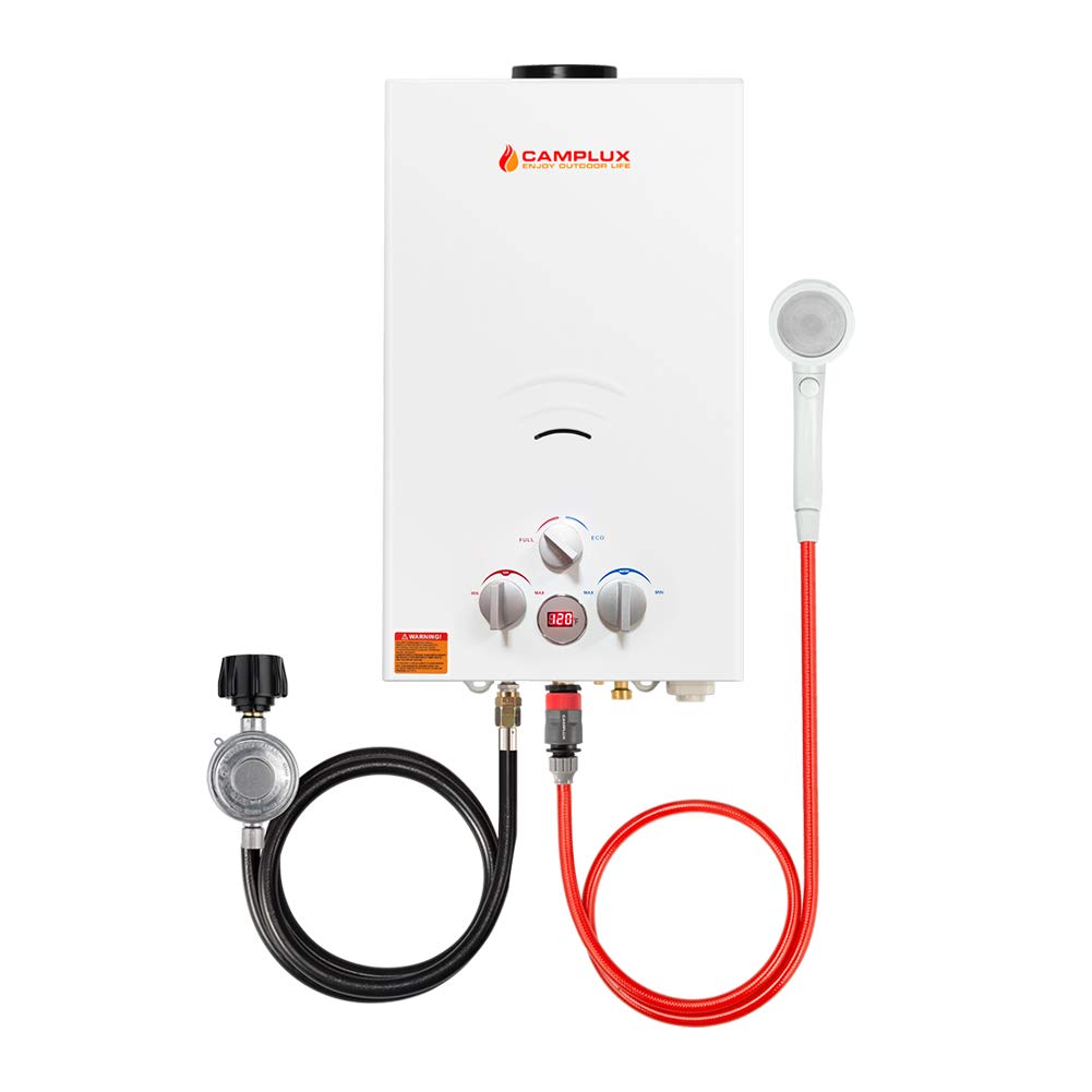 Camplux Portable Propane Water Heater - 10L 2.64 GPM