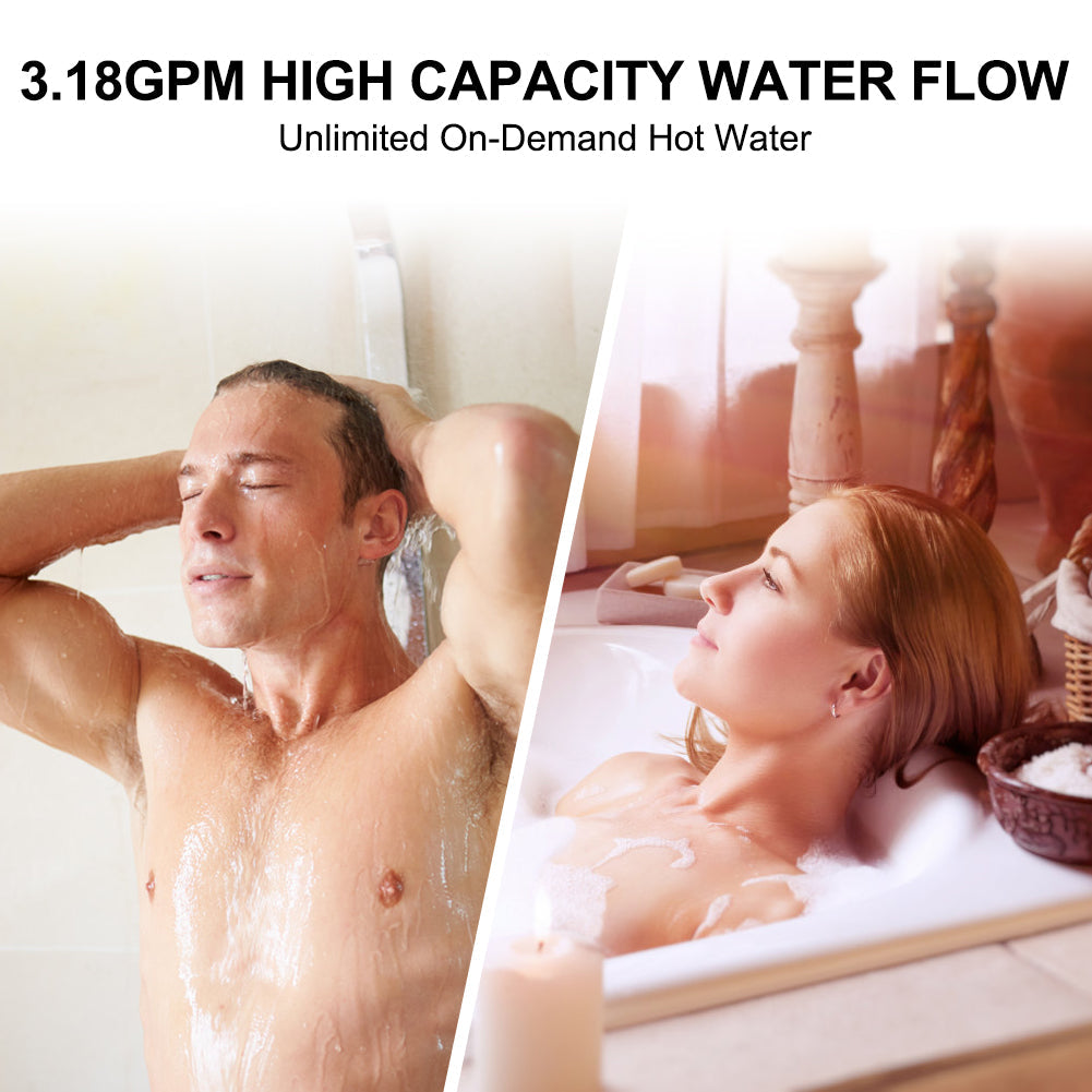 Camplux Tankless Natural Gas Instant Water Heater - 3.18 GPM