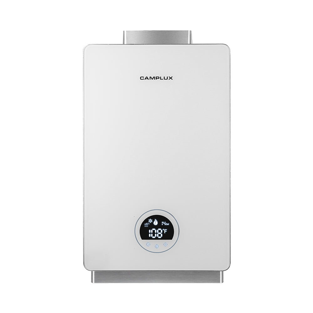 Camplux Constant Propane Water Heater - 3.18 GPM White