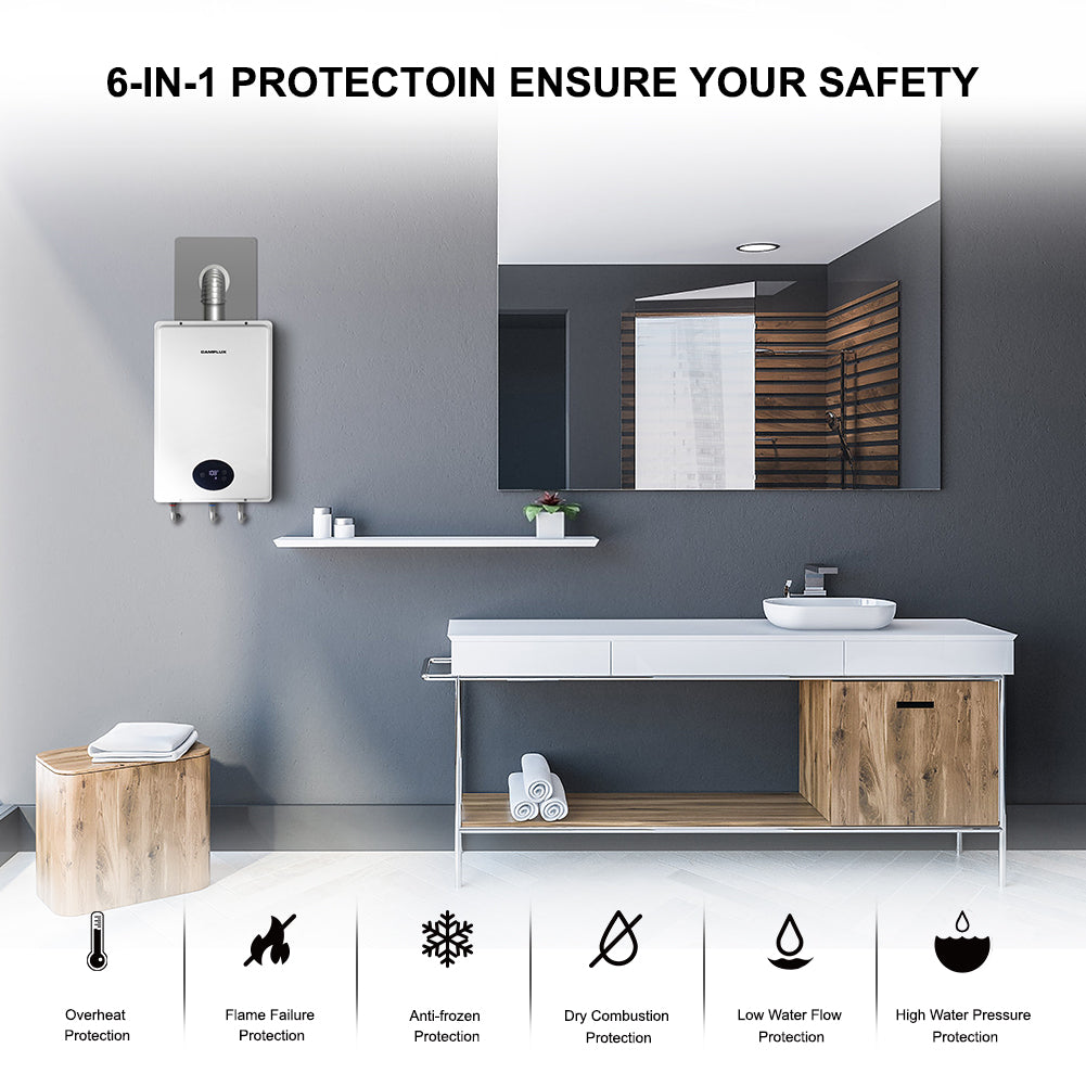Camplux Tankless Nature Gas Water Heater - 5.28 GPM