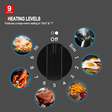 Gasland Chef 21'' Ceramic Cooktop Mechanical Knob Control - Black