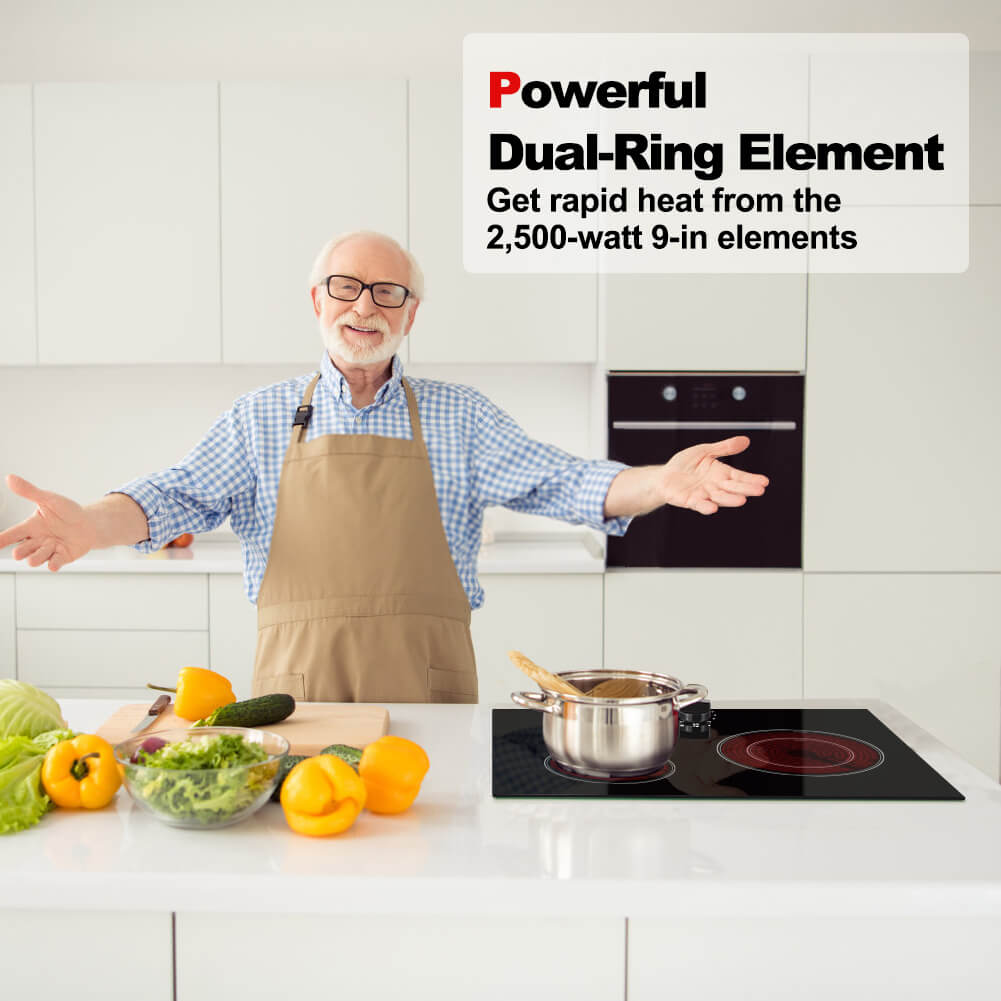 Thermomate 21'' Built-In Ceramic Cooktop - Knob Control