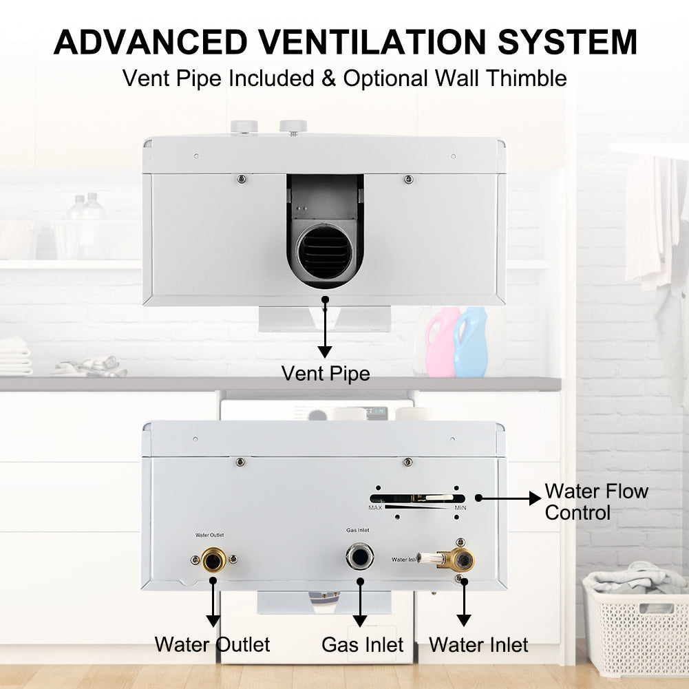 Camplux High Capacity Tankless Natural Gas Residential Water Heater