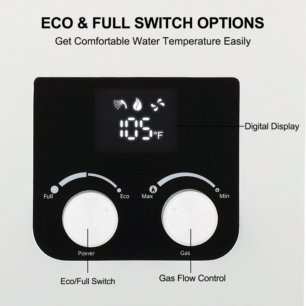 Camplux High Capacity Tankless Natural Gas Residential Water Heater