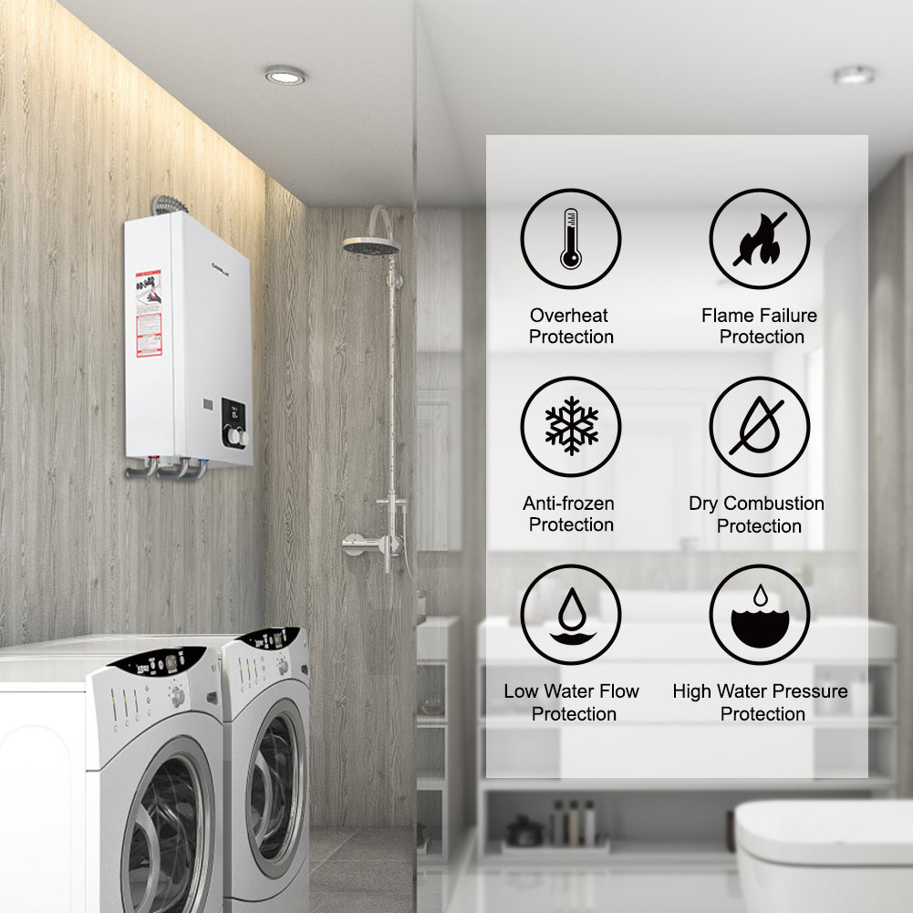 Camplux High Capacity Tankless Propane Gas Residential Water Heater
