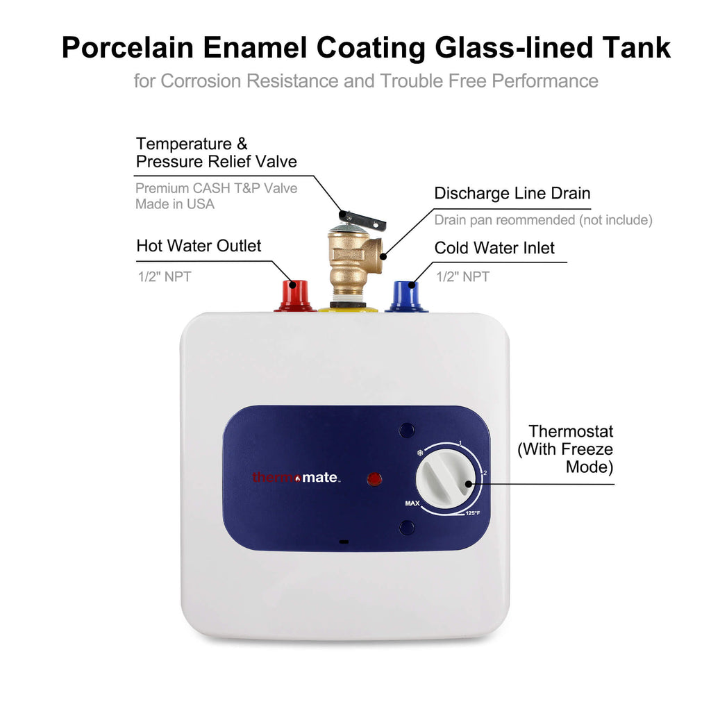 Thermomate Mini Tank Electric Water Heater - 1.3 Gallons