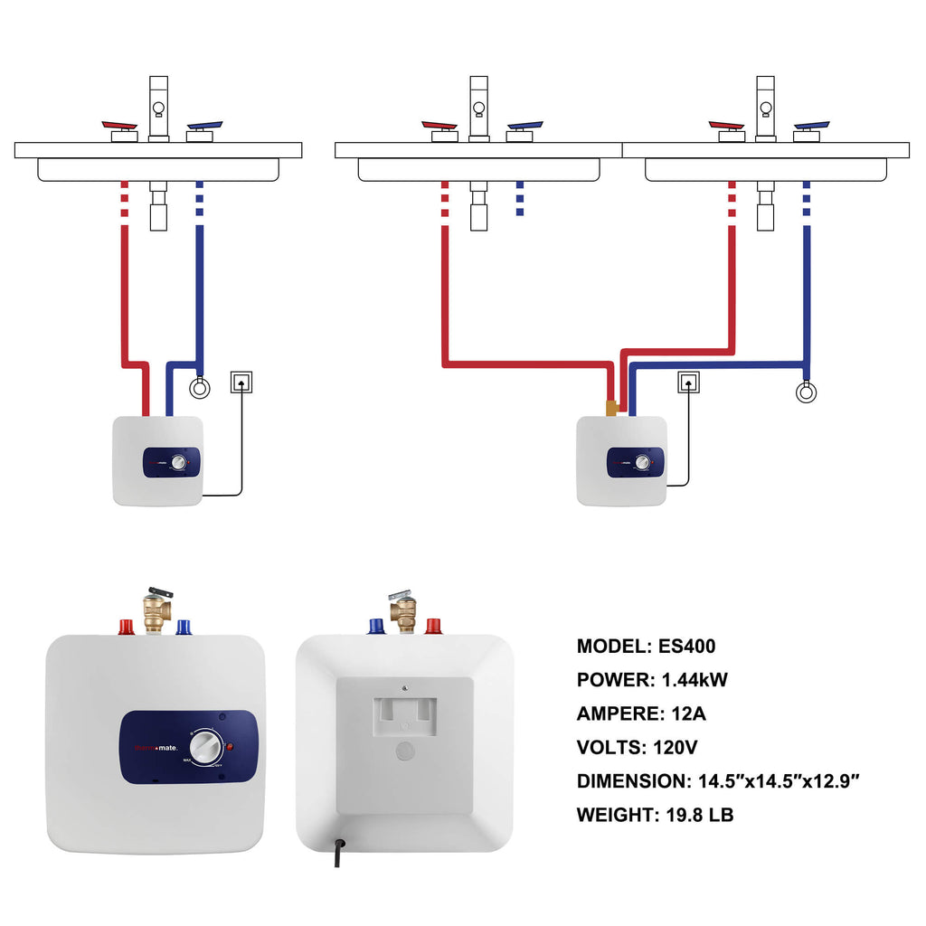 Thermomate Mini Tank Electric Water Heater - 4.0 Gallons