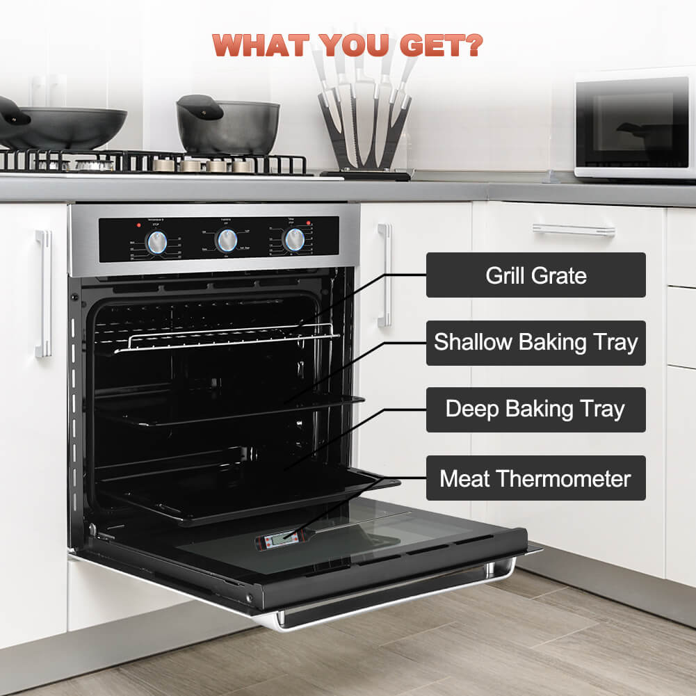 Thermomate 24'' Electric Single Wall Oven - 5 Cooking Functions