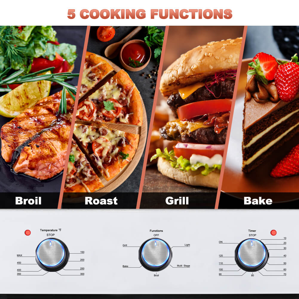 Thermomate 24'' Electric Single Wall Oven - 5 Cooking Functions