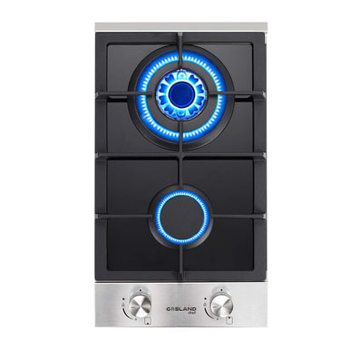 Gasland Chef 12'' Convertible Gas Cooktop - Black Tempered Glass