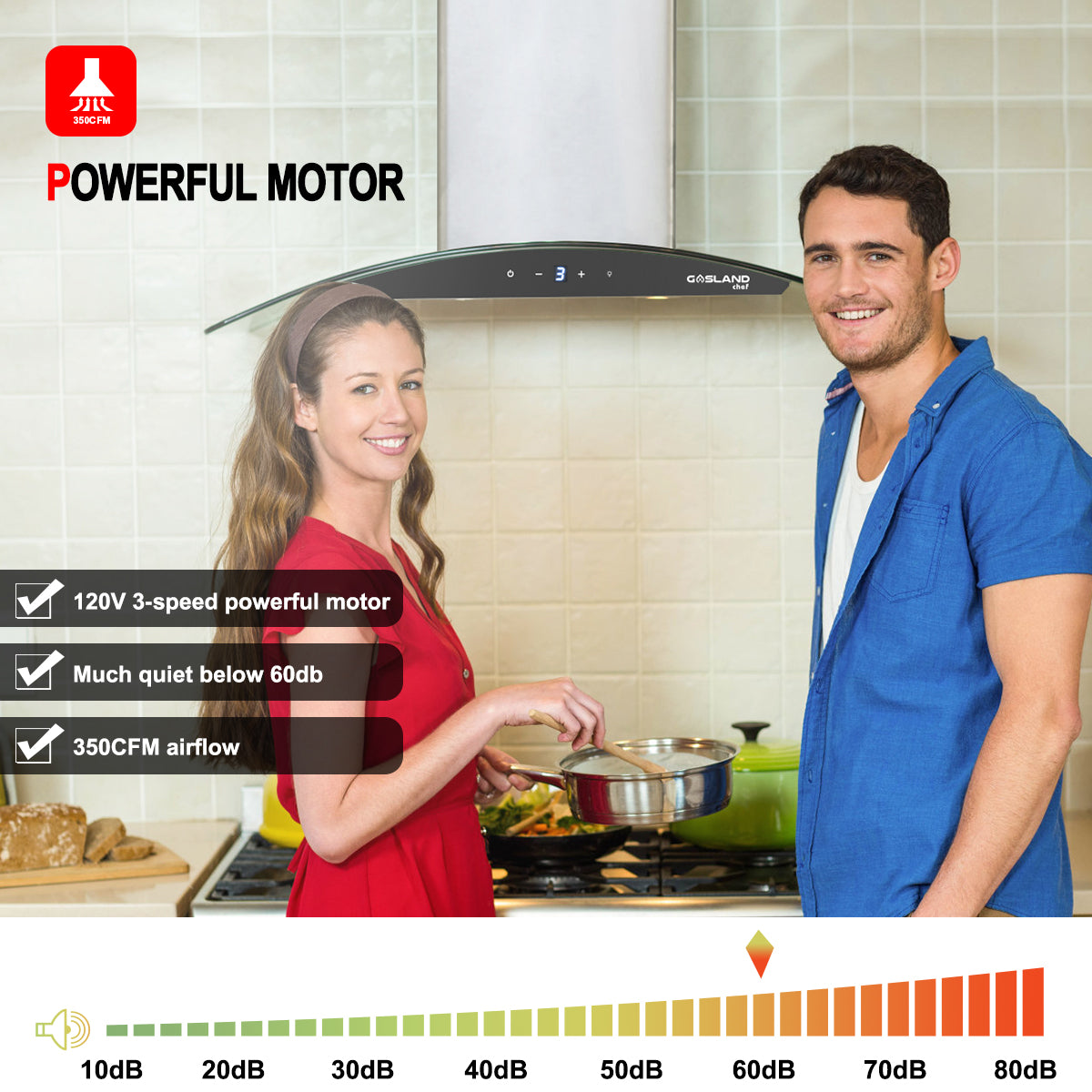 Gasland Chef 30'' Wall Mount Vent Hood - Sensor Touch Control