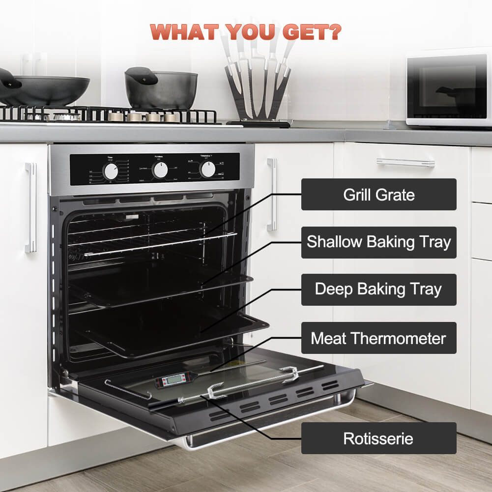 Thermomate 24‘’ Gas Single Wall Oven - 5 Cooking Functions