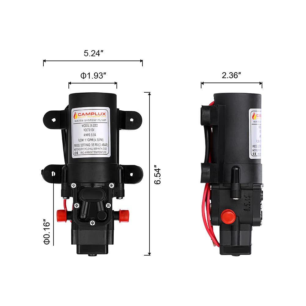 Camplux Gray 1.32 GPM Outdoor Tankless Gas Water Heaters w/ 1.2 GPM Water Pump