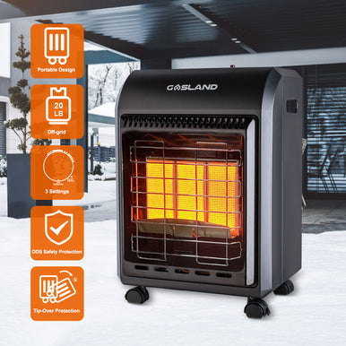 Gasland Ultra Quiet Propane Radiant Heater w/ LP Regulator Hose
