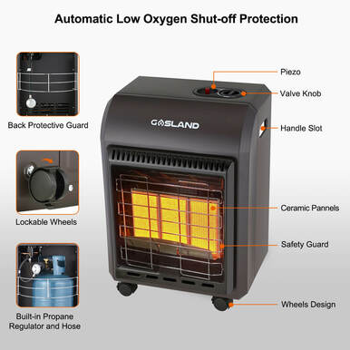 Gasland Outdoor Portable Cabinet Heater - Brown