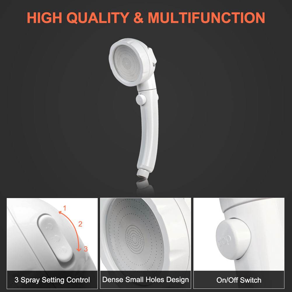 Camplux Hand Held Showerhead with ON/Off Switch